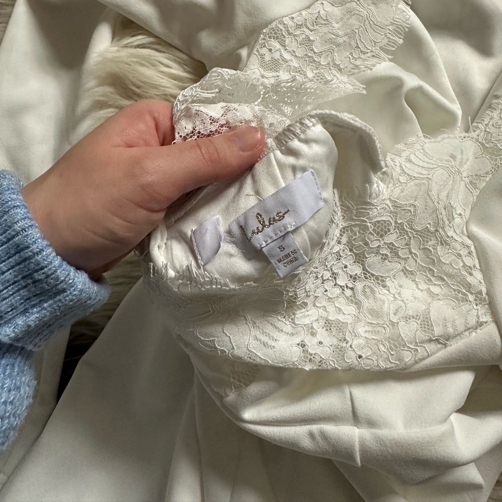 LULU’S Romantic Moments White Lace Long Sleeve Maxi Dress - Picture 6 of 9